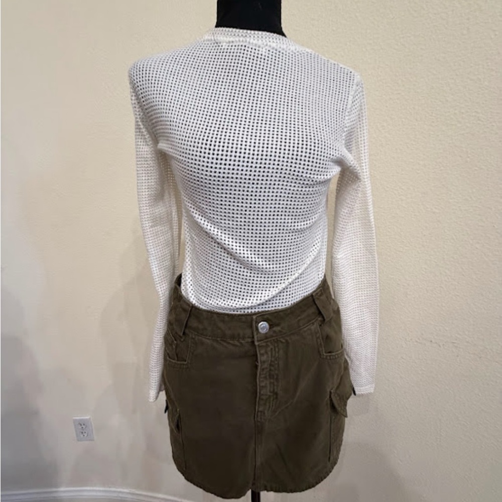 Topshop Olive Green Skirt